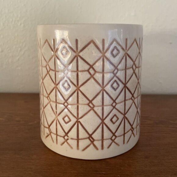 Creative Co-op stoneware Ceramic Mug Geometric Boho Mid Century‎ Modern MCM - Picture 4 of 7